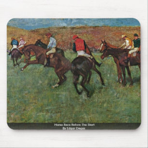 Horse Race Before The Start By Edgar Degas Mouse Mat