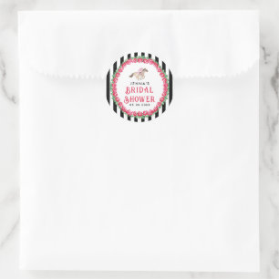 Horse Race Derby Bridal Shower Classic Round Sticker
