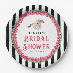 Horse Race Derby Bridal Shower Paper Plate