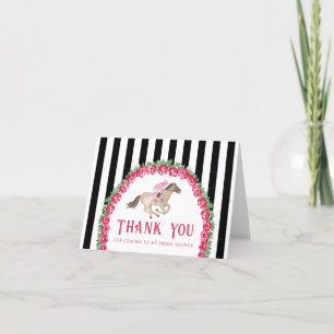 Horse Race Derby Bridal Shower Thank You Card