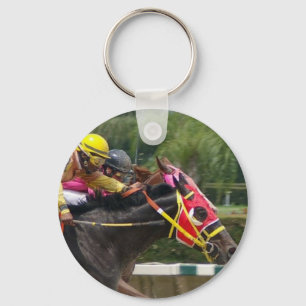 Horse Race Finish Keychain