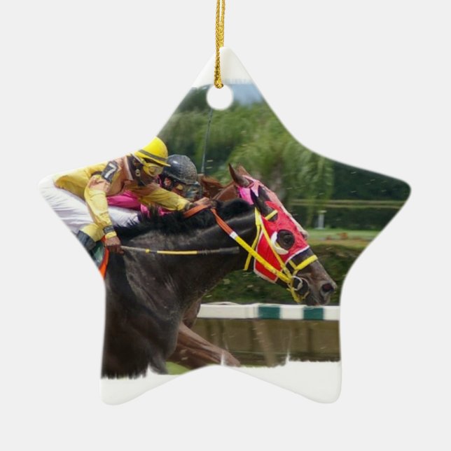 Horse Race Finish Ornament (Front)
