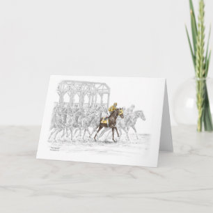 Horse Race Starting Gate Card