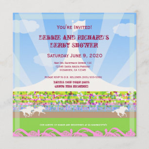 Horse Racetrack Jack & Jill Shower Party - Invitation
