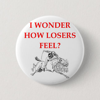 horse racing 6 cm round badge