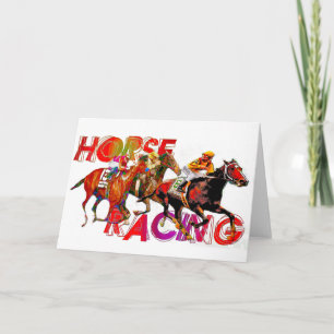 Horse Racing Action Card