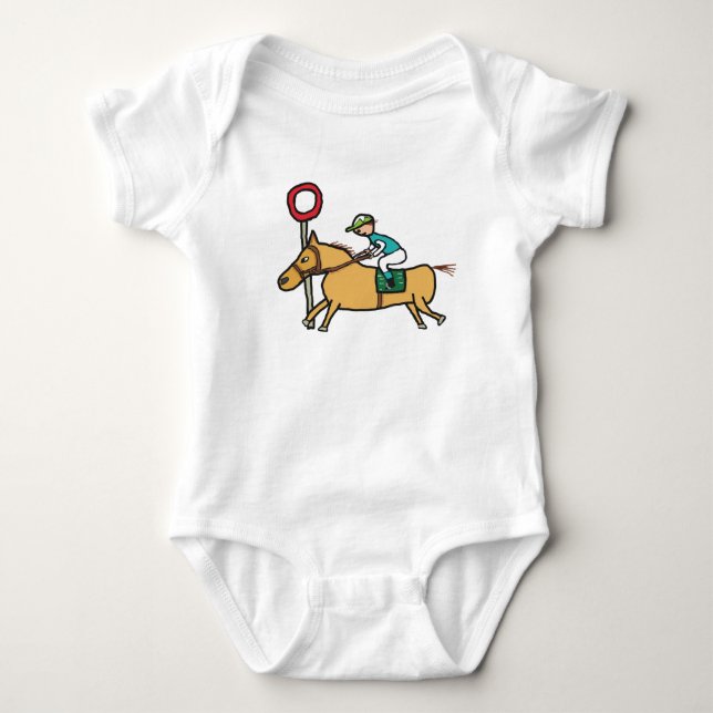 Horse Racing Baby Bodysuit (Front)