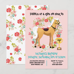 Horse Racing Birthday Party Invitation