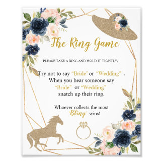 Horse Racing Bridal Shower Game Photo Print