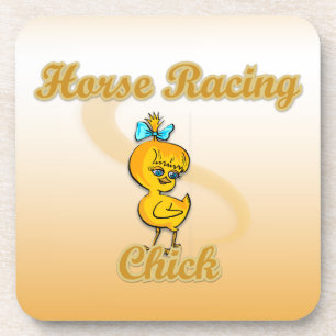 Horse Racing Chick Coaster