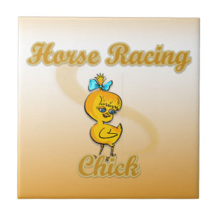 Horse Racing Chick Tile