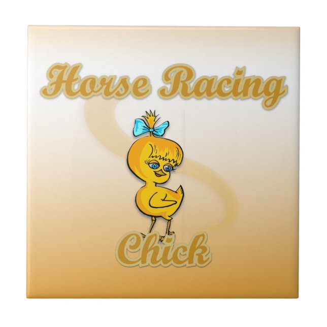 Horse Racing Chick Tile (Front)