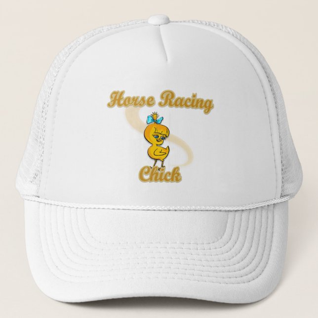 Horse Racing Chick Trucker Hat (Front)