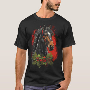 Horse Racing Christmas Graphic Tees for Men Women