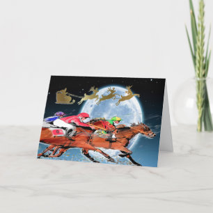 Horse Racing Christmas or All Occasion Holiday Card