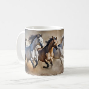 Horse racing coffee mug