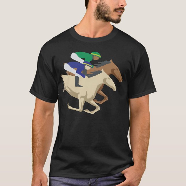Horse Racing Competition Horse Wrangler Gift famil T-Shirt (Front)
