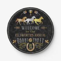 Horse Racing Derby Day Party Art Deco Black Gold