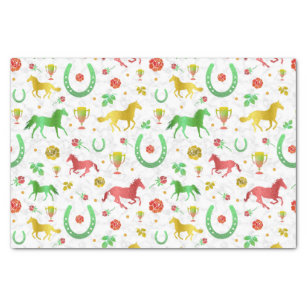 Horse Racing Derby Day Party Colourful Pattern Tissue Paper