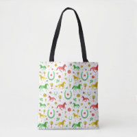 Horse Racing Derby Day Party Colourful Pattern