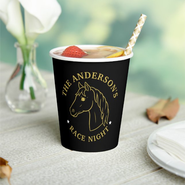 Horse Racing Derby Day Race Night Stylish Paper Cups (Insitu)