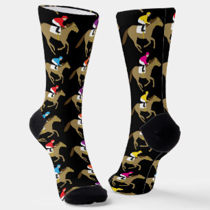 Horse Racing Derby Jockeys Pattern Socks