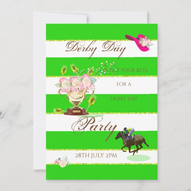 Horse Racing Derby Party Invitation (Front)