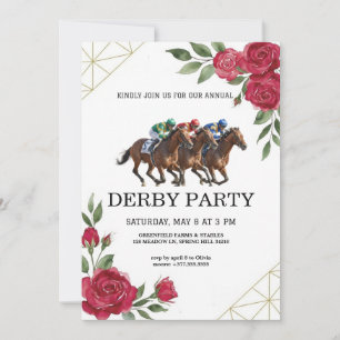 Horse Racing Derby Party Vintage Invitation 2026