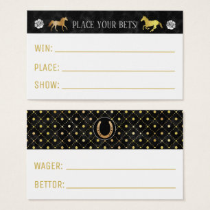 Horse Racing Derby Wager Betting Slip Party Games