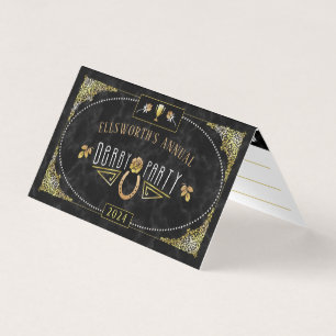 Horse Racing Derby Wager Betting Slip Party Games Business Card