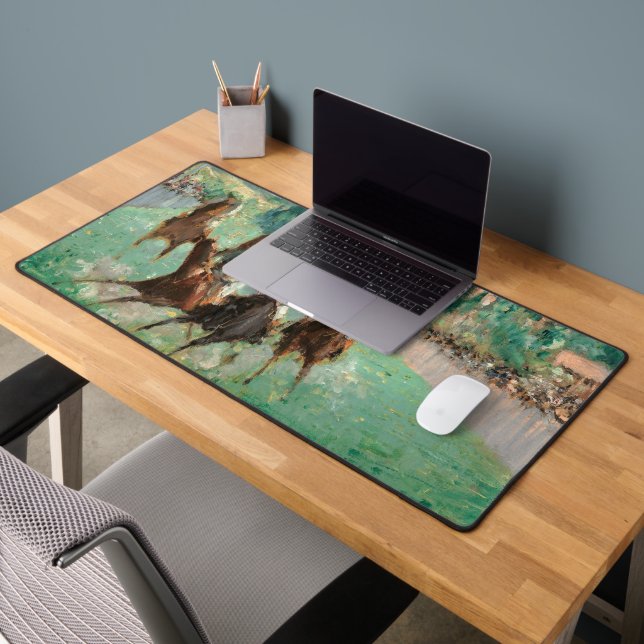 Horse Racing, Famous Painting Desk Mat (Office 2)