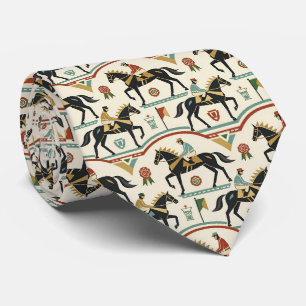 Horse Racing Faux Silk   Prize Horse Gentleman's Tie