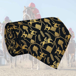 Horse Racing Faux Silk   Prize Horse Gentleman's Tie