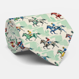 Horse Racing Faux Silk   Prize Horse Gentleman's Tie