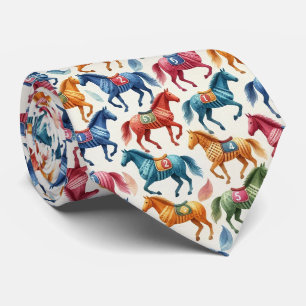 Horse Racing Faux Silk   Prize Horse Gentleman's Tie