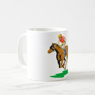 Horse Racing Jockey Galloping Coffee Mug