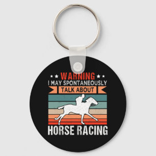 Horse Racing Jockey Horseback Riding Barrel Racer Key Ring