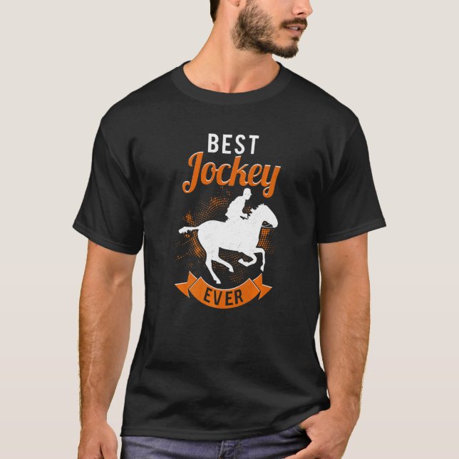 Horse Racing Jockey Horseback Riding Barrel Racer T-Shirt (Front)
