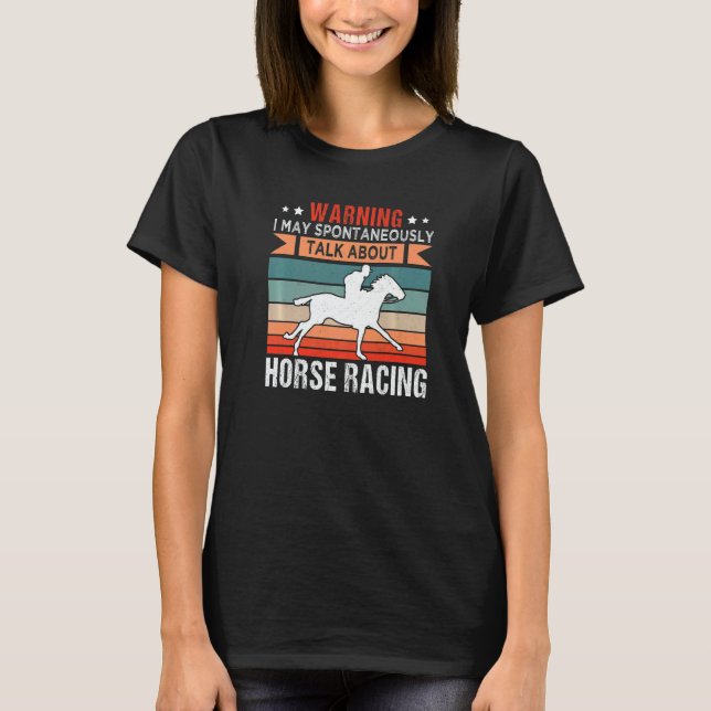 Horse Racing Jockey Horseback Riding Barrel Racer T-Shirt (Front)