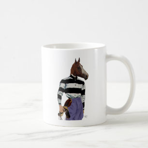 Horse Racing Jockey Portrait Coffee Mug