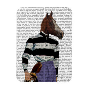 Horse Racing Jockey Portrait Magnet