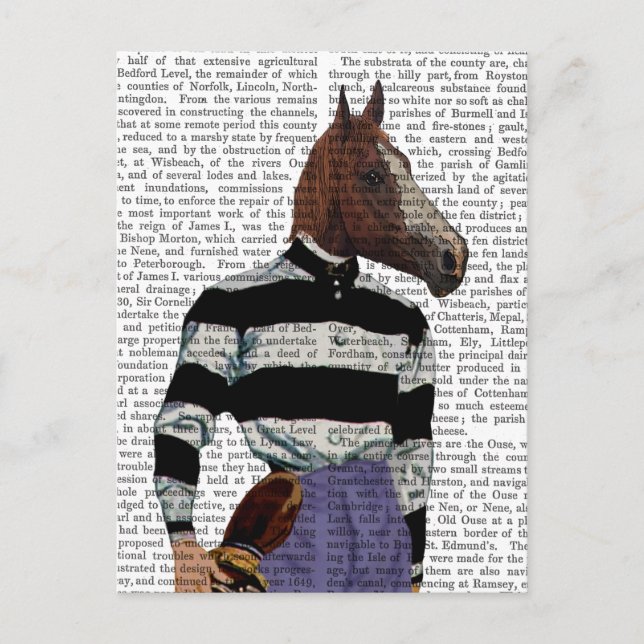 Horse Racing Jockey Portrait Postcard (Front)