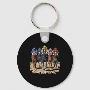 Horse Racing Jockey Racer Derby Rider Gifts Men Wo Key Ring