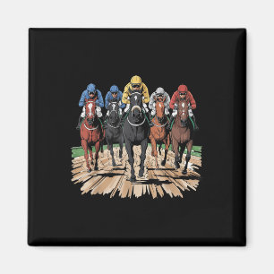 Horse Racing Jockey Racer Derby Rider Gifts Men Wo Magnet