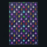 Horse Racing Jockey Silks Tea Towel<br><div class="desc">Fun gift idea for jockeys, trainers, riders, stable hands and anybody who loves to go to the races. This fun navy blue kitchen towel is printed with a pattern of brightly coloured jockey silks. You can customise and change the background colour to whatever suits your taste.</div>
