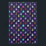 Horse Racing Jockey Silks Tea Towel<br><div class="desc">Fun gift idea for jockeys,  trainers,  riders,  stable hands and anybody who loves to go to the races. This fun navy blue kitchen towel is printed with a pattern of brightly coloured jockey silks. You can customise and change the background colour to whatever suits your taste.</div>