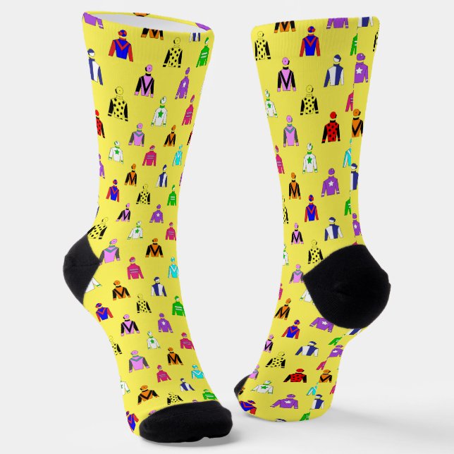 Horse Racing Jockey Silks Yellow Socks (Angled)