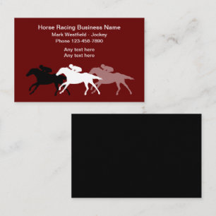 Horse Racing Jockey Theme Business Cards