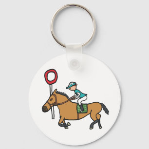 Horse Racing Key Ring