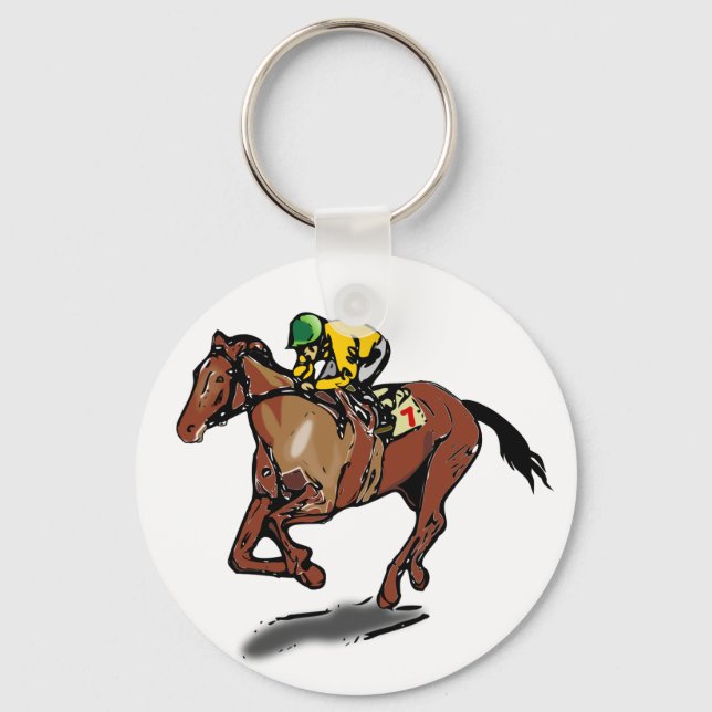 Horse Racing Keychain (Front)